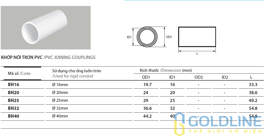 Phụ kiện ống Điện PVC AC