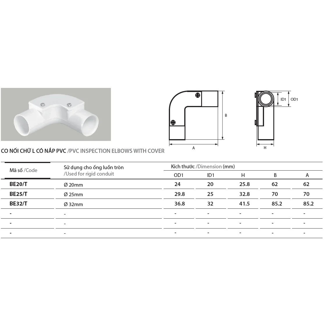 Phụ kiện ống Điện PVC AC