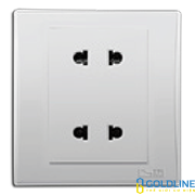 Ổ cắm đôi 2 chấu 10A