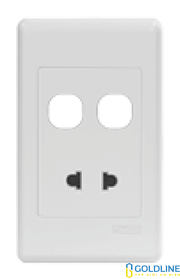Ô cắm đơn 2 chấu + 2 lỗ