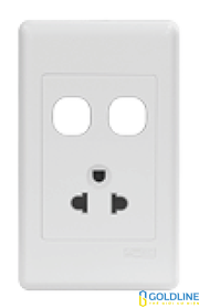 Ổ cắm đôi 3 chấu + 2 lỗ