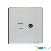 1 ổ cắm internet(CAT6) + 1 ổ cắm tivi
