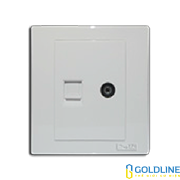 1 ổ cắm Telephone + 1 ổ cắm tivi