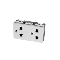 Ô cắm đôi 3 chấu 16A 72mm