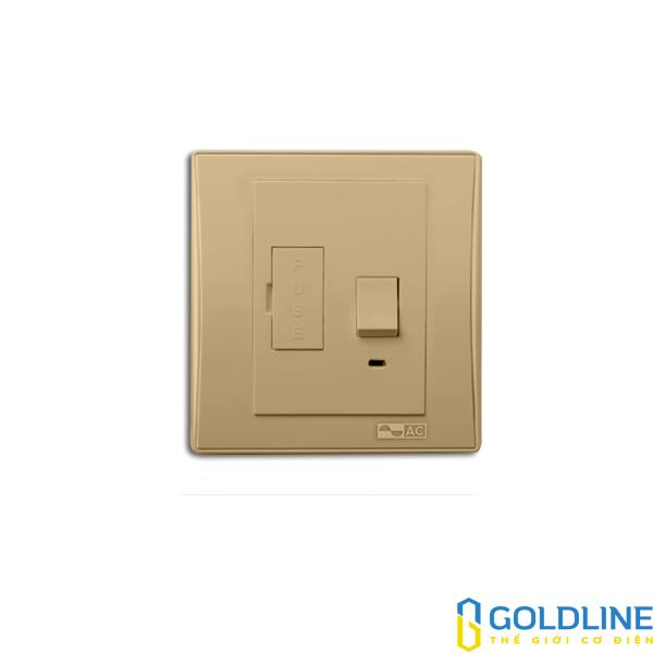 1 cầu chì 13A, 1 công tắc 2 cực Decor màu vàng AD2PFY