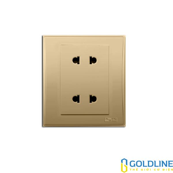 Ổ cắm đôi 2 chấu 10A Decor màu vàng ADD2PY