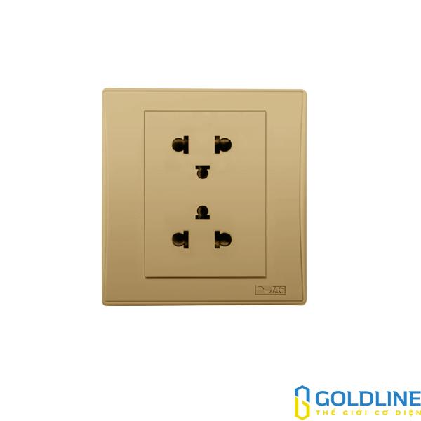 2 ổ cắm đơn 3 chấu 16A Decor màu vàng ADD3PY